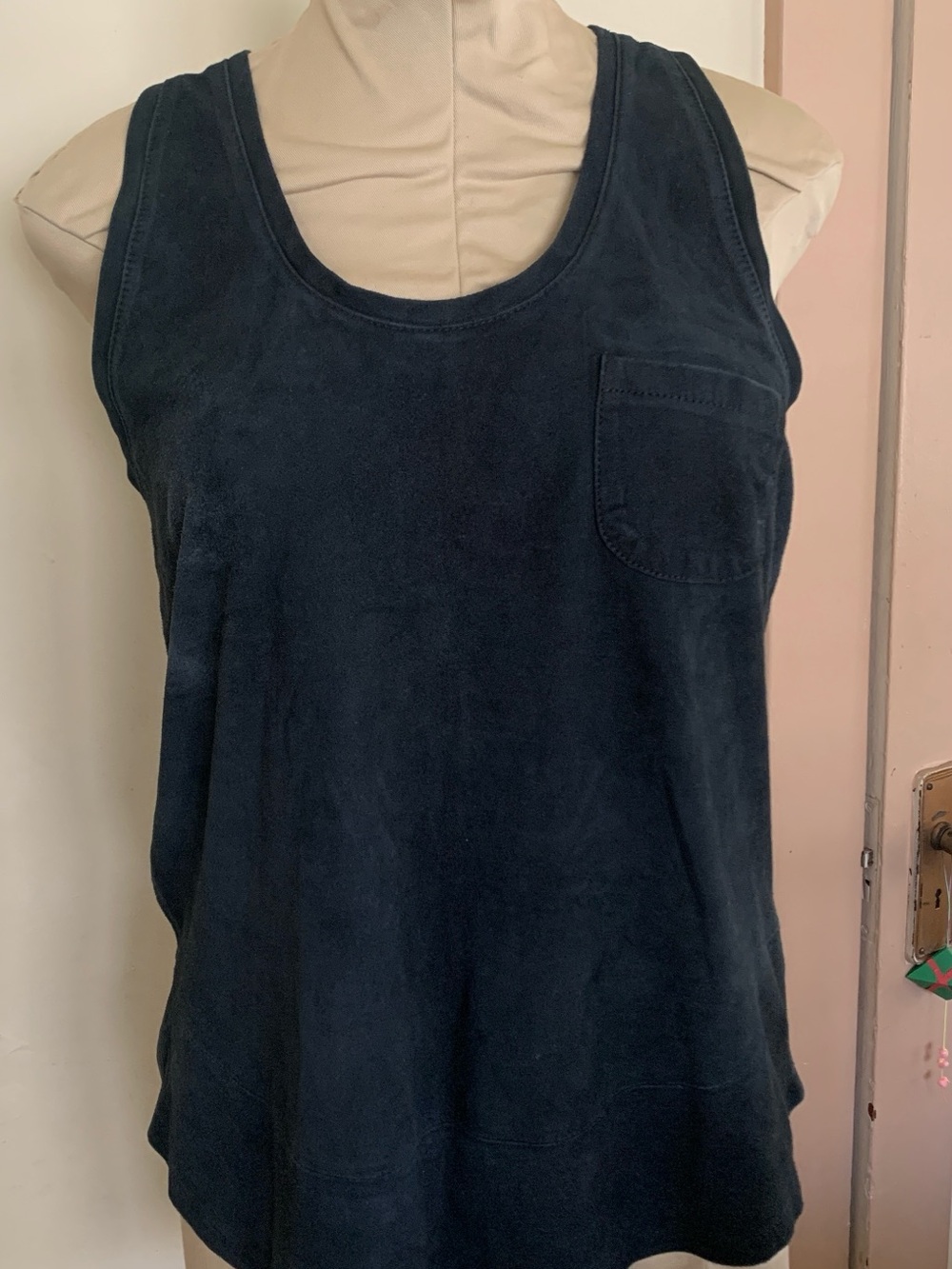 Joie Suede Leather Tank Top with Pocket Gossip Girl Serena M